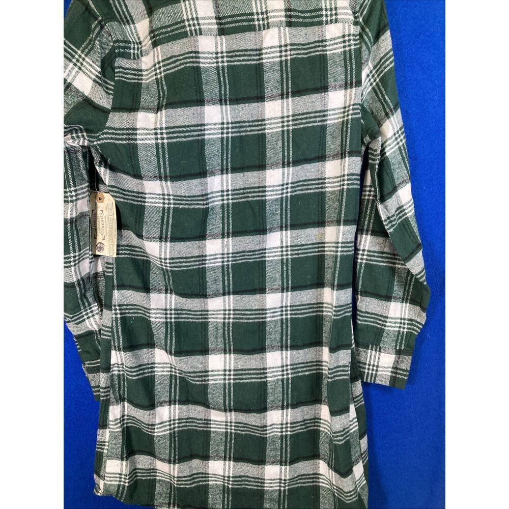 Jachs NY Girlfriend Plaid Flannel Shirt Dress Women’s Small Green White Tunic S - Picture 14 of 16